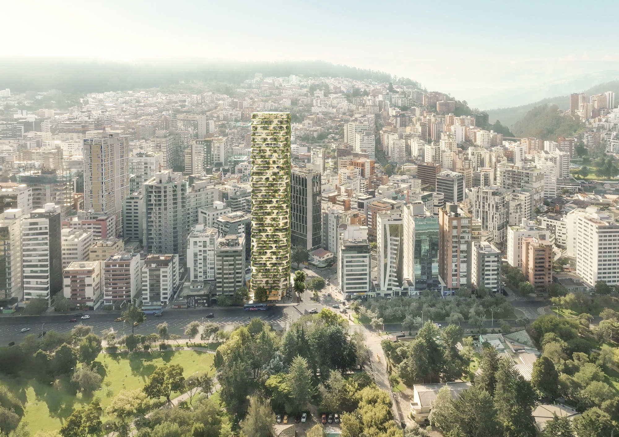 Kengo Kuma & Associates revela seu primeiro projeto no Equador com a Qapital Tower
