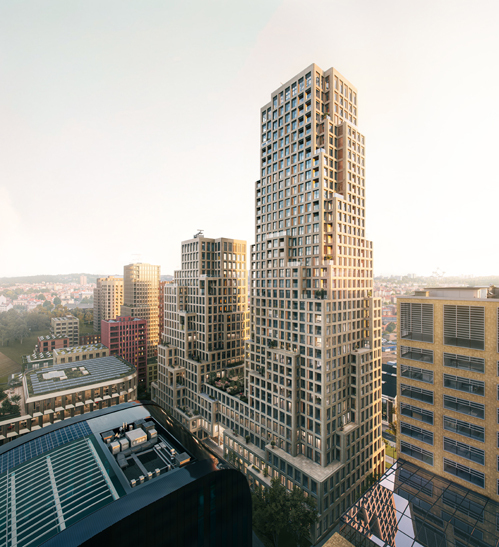 MVRDV obtém licença de construção para torres de turismo e táxis de baixo carbono e uso misto em Bruxelas