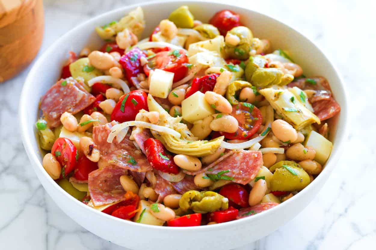 Nossa receita favorita de salada de antepasto