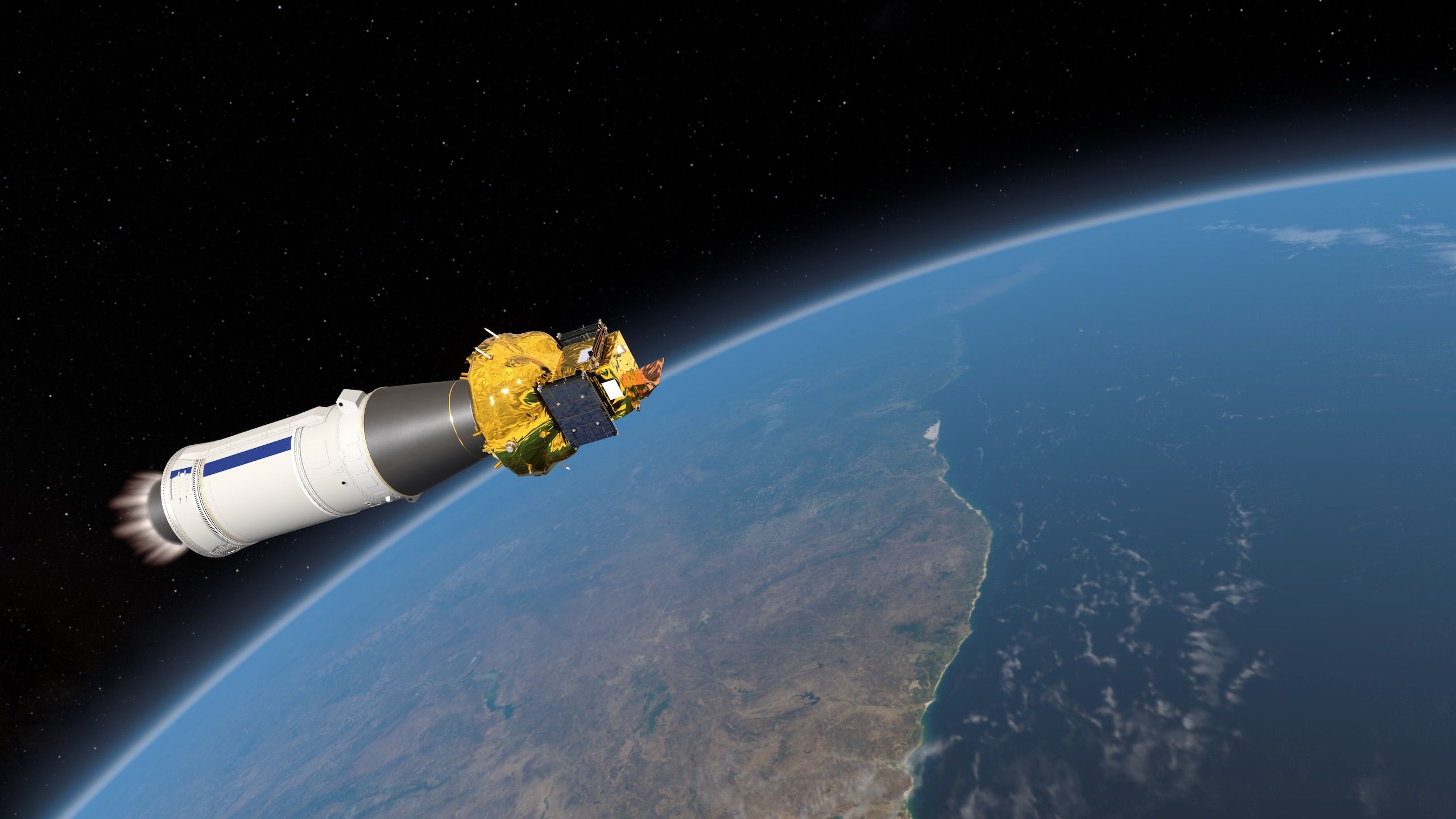 Veja o foguete Vega C lançar o satélite meteorológico espacial europeu-chinês em órbita esta noite