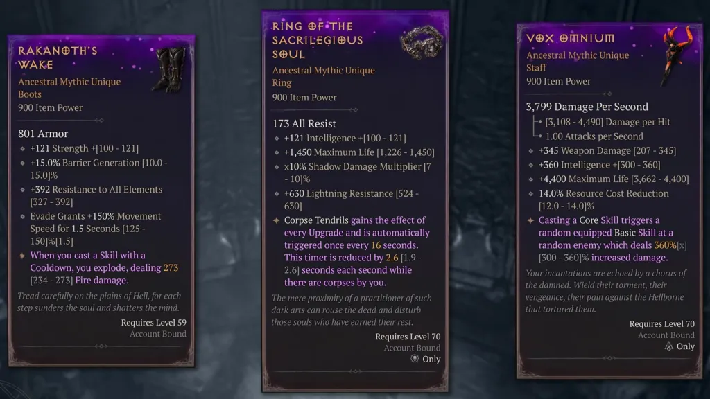 Diablo 4 está tornando os únicos míticos nada de especial