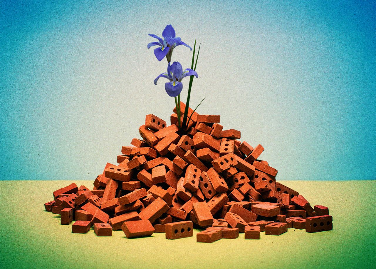 Gaza está sendo reconstruída com tijolos semelhantes a Lego feitos de entulho