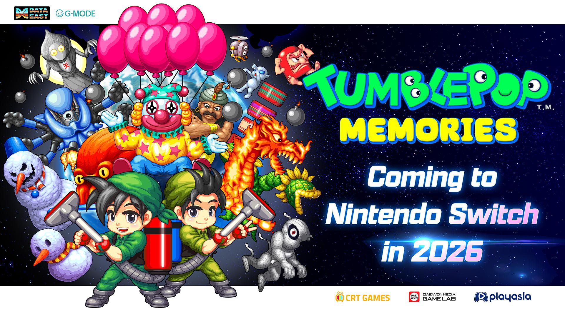Tumblepop reimaginando Tumblepop: Memories anunciado para Switch