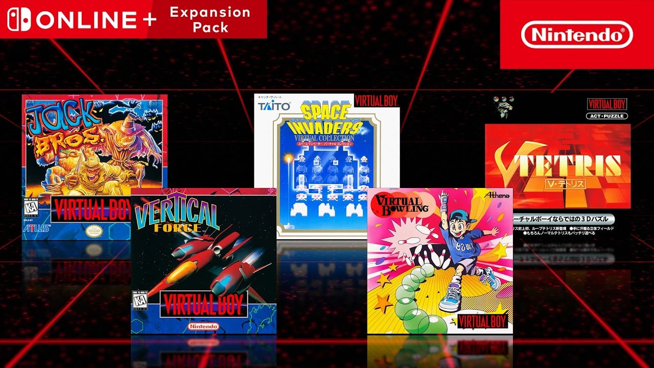 Virtual Boy – Nintendo Classics adiciona V-Tetris, Jack Bros., Space Invaders Virtual Collection, Virtual Bowling e Vertical Force