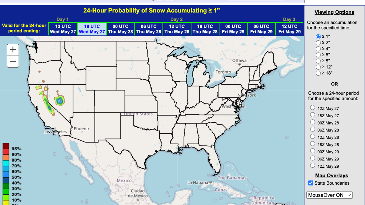 Aviso de neve no inverno: até 14 polegadas de neve ameaçam as rodovias montanhosas da Califórnia e de Nevada