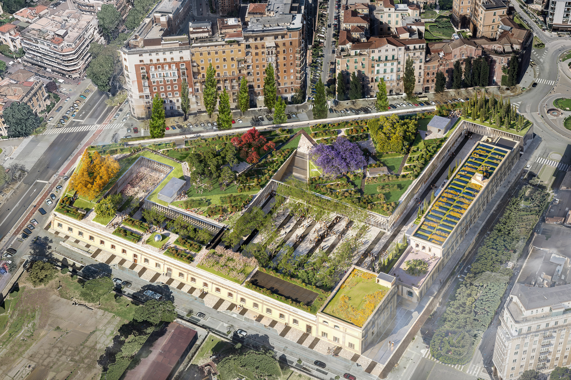 Stefano Boeri Architetti converte antigo depósito de trânsito de Roma em espaço cívico multifuncional