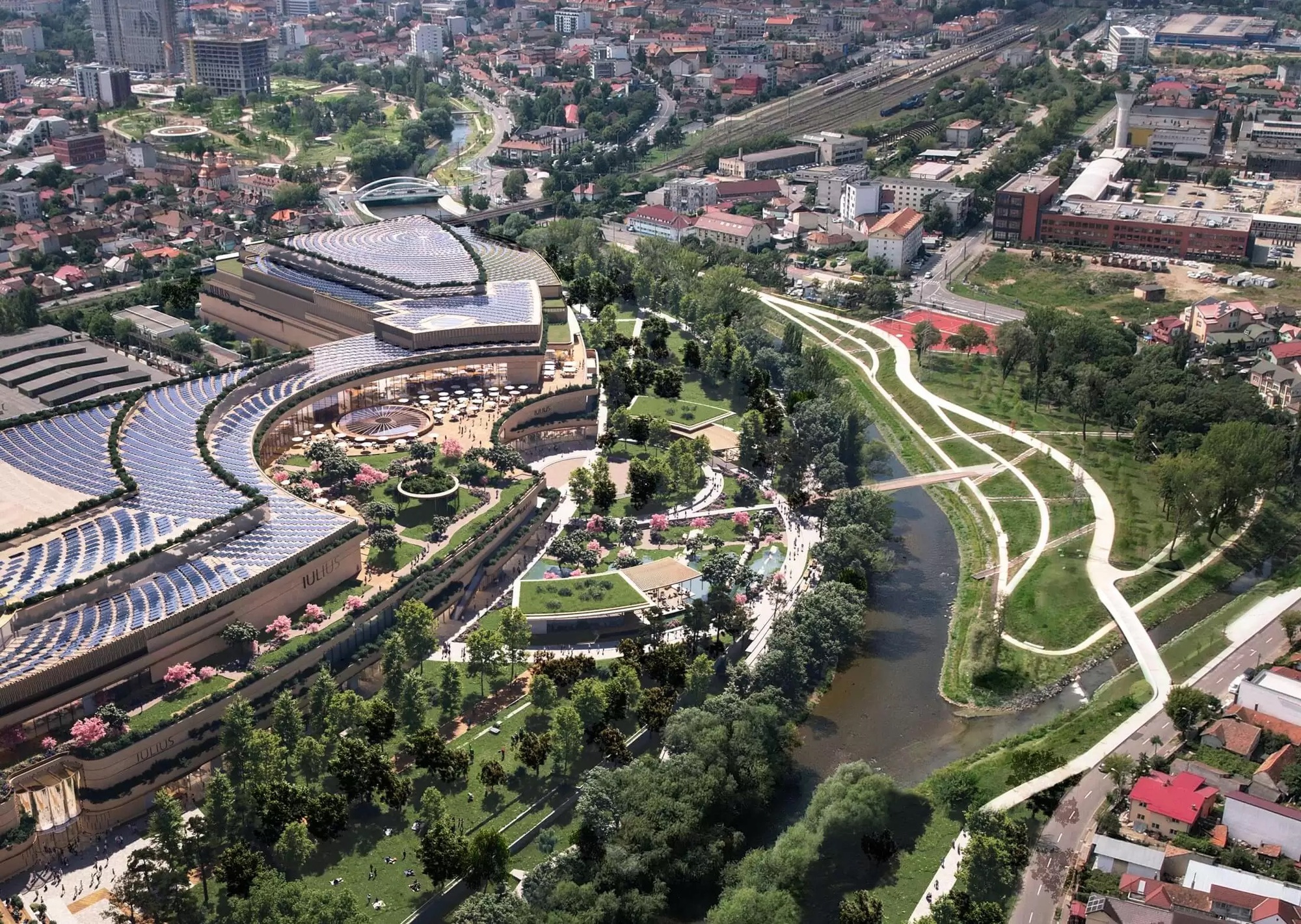 UNStudio revela plano diretor orientado para o rio para antigo local industrial em Cluj-Napoca, Romênia