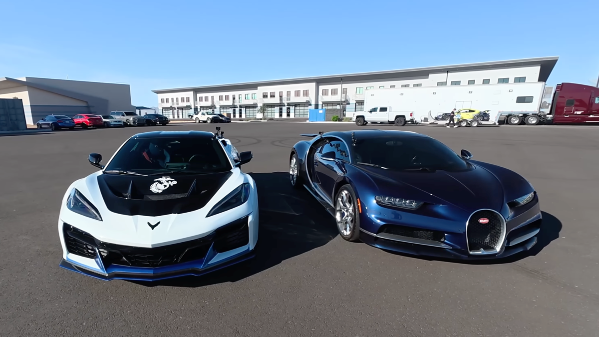 Assista a um Chevy Corvette ZR1X de US$ 250 mil envergonhar um Bugatti Chiron de US$ 4 milhões