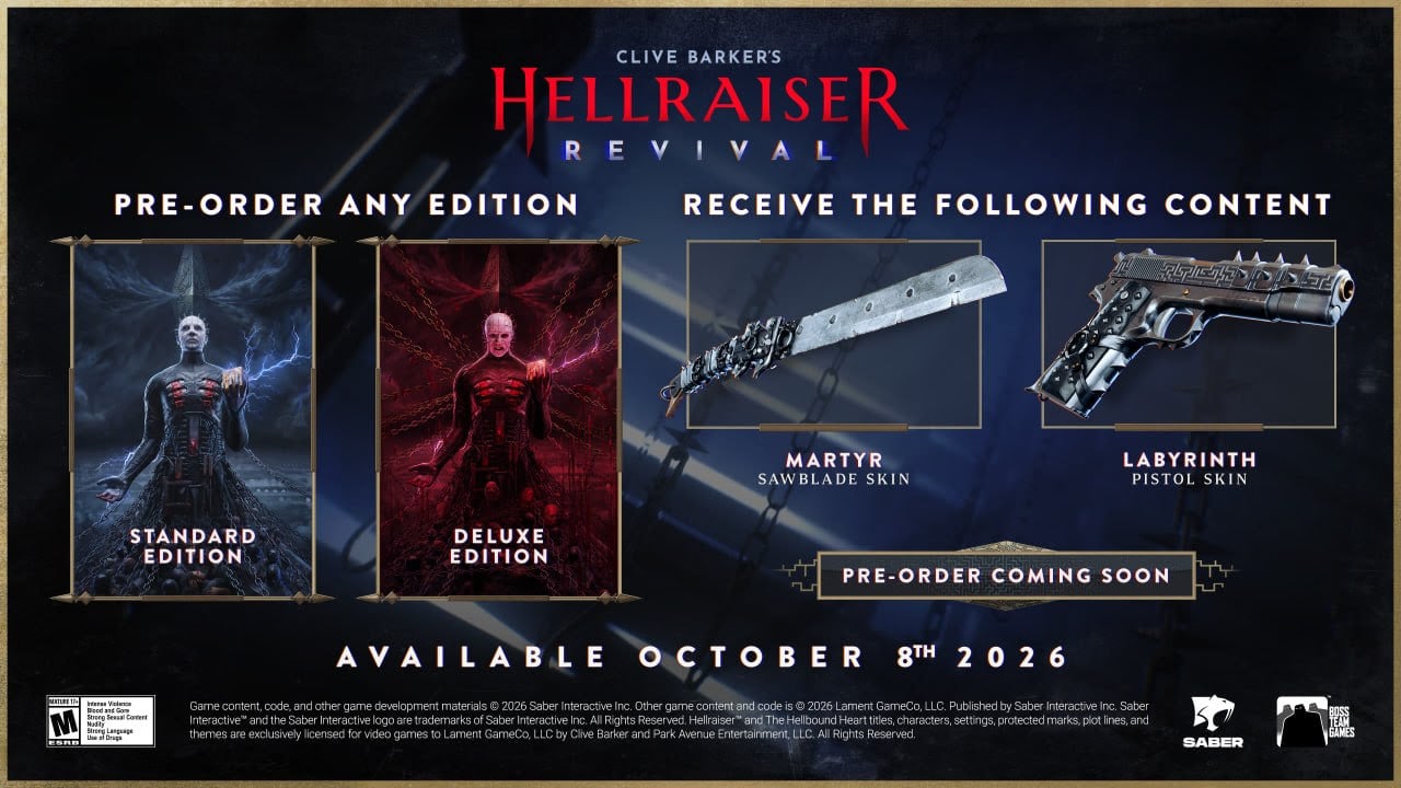 Hellraiser: Revival de Clive Barker será lançado em 8 de outubro