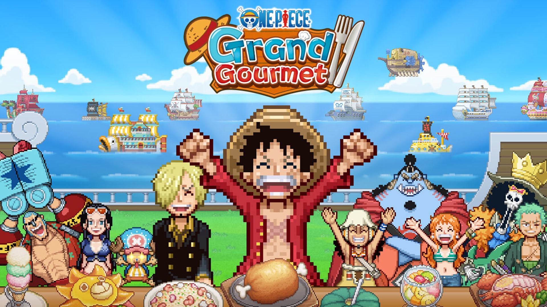 Bandai Namco e Kairosoft anunciam One Piece: Grand Gourmet para Switch 2, Switch, PC, iOS e Android