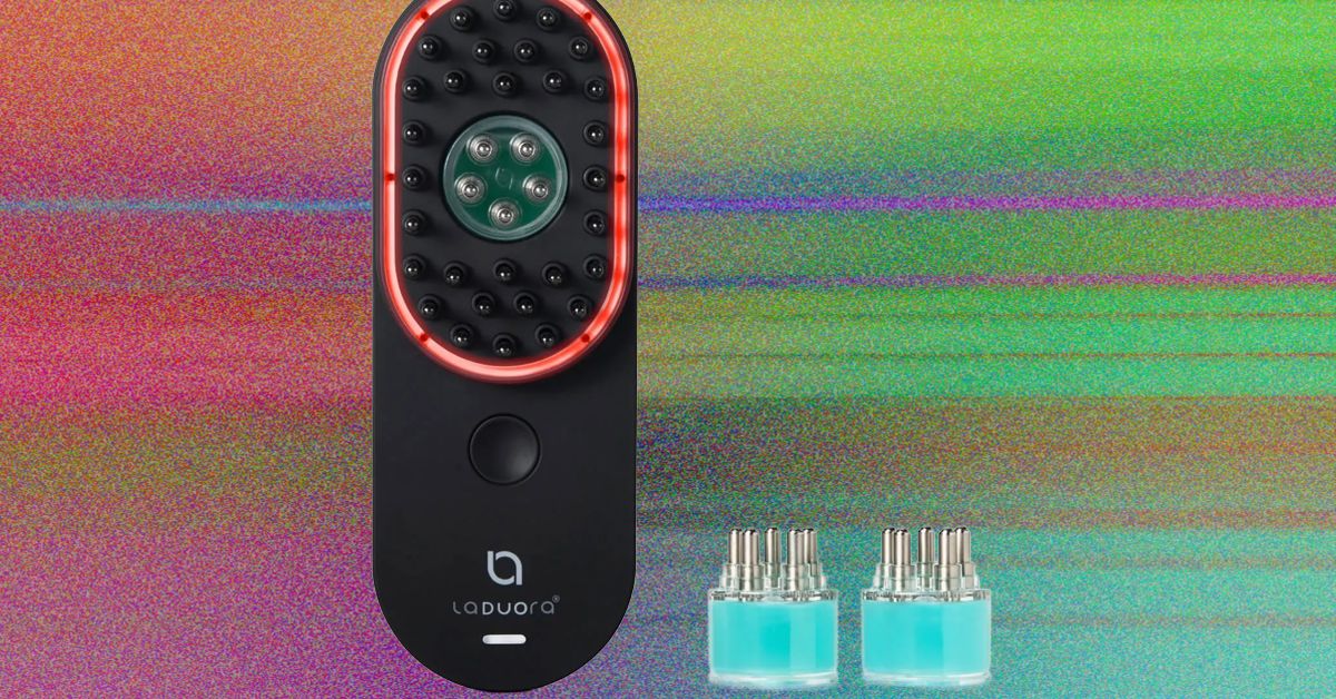 Análise do dispositivo de cuidado do couro cabeludo e do cabelo para terapia de luz vermelha Laduora Duo 4 em 1: metas personalizadas
