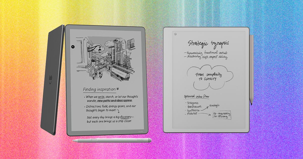 Lançamento de caderno digital (2026): Kindle Scribe, ReMarkable Paper Pure