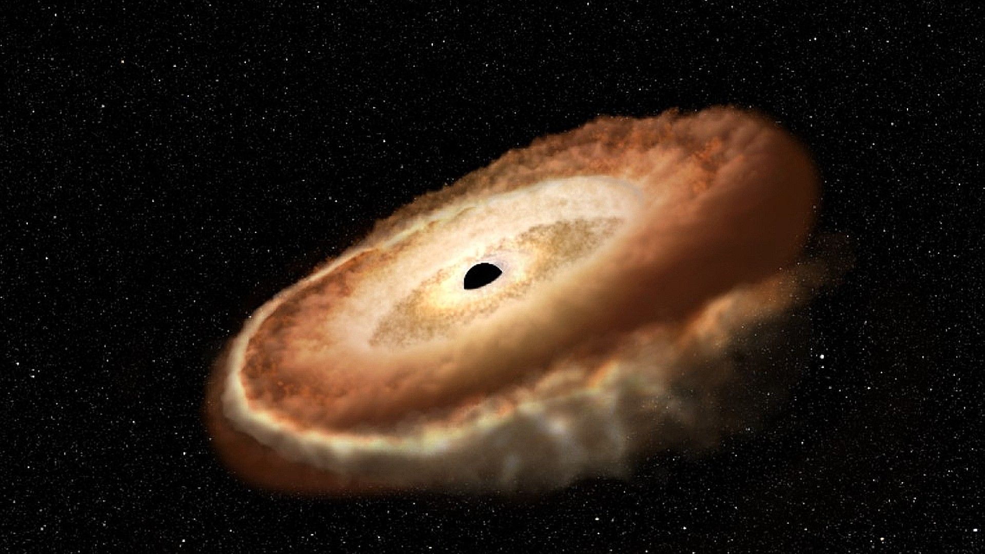 Astrônomos resolvem o mistério dos ‘arrotos’ cósmicos retardados dos buracos negros