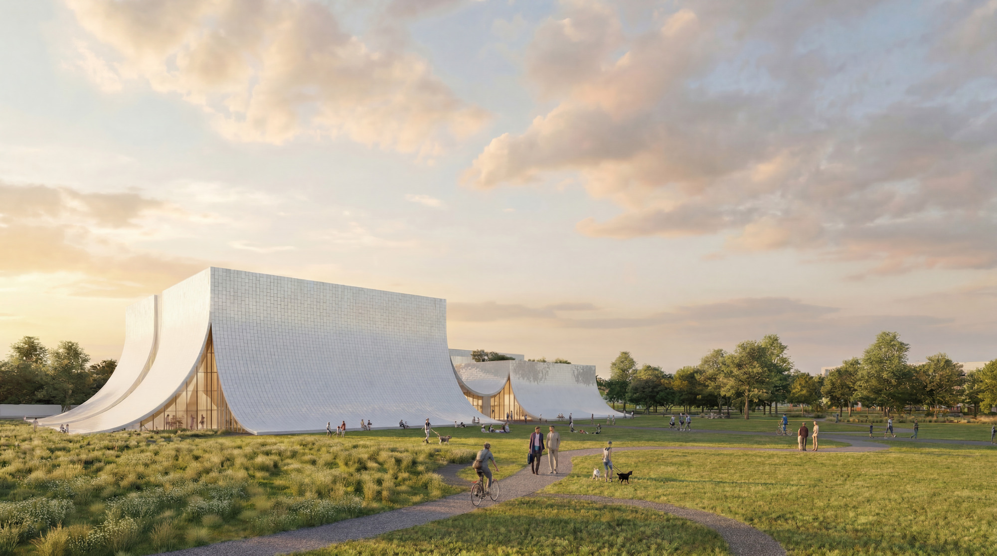 BIG projeta EVE Music Hall de volume duplo em meio a paisagem agrícola em Čepin, Croácia