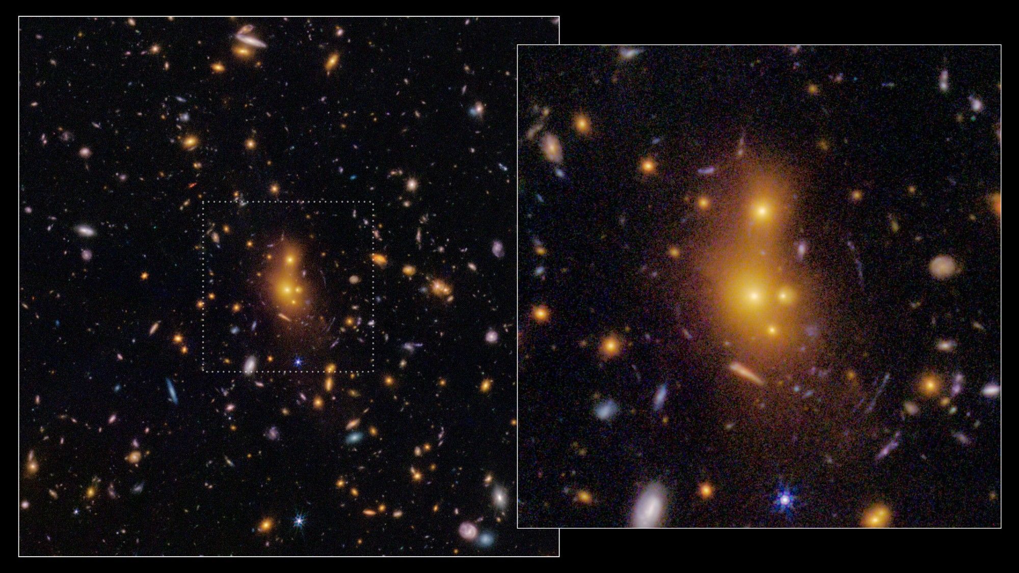 O Telescópio Espacial James Webb examinou um dos aglomerados de galáxias mais antigos do universo, e os cientistas não conseguem explicar o que viram