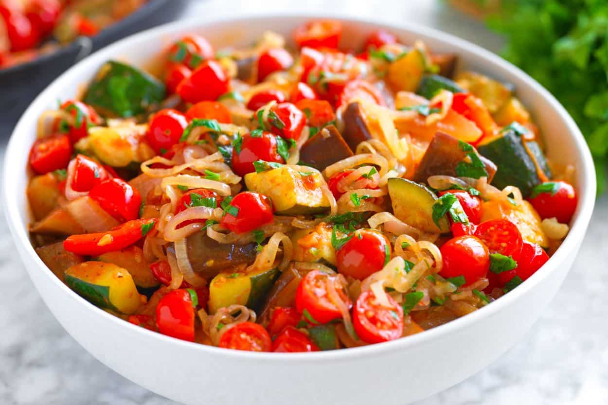 Receita de Ratatouille (ensopado de legumes francês)
