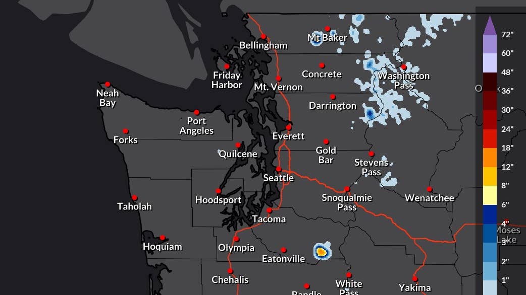 Mapa mostra onde até 18 polegadas de neve cairão esta semana