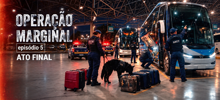 IMAGEM DE UM ONIBUS COM FISCAIS NA FRENTE DELE
