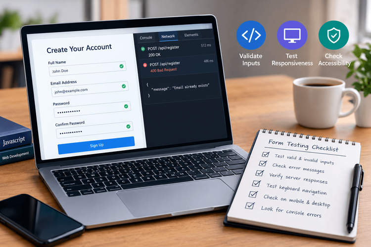 Um fluxo de trabalho prático para testar formulários JavaScript antes da implantação