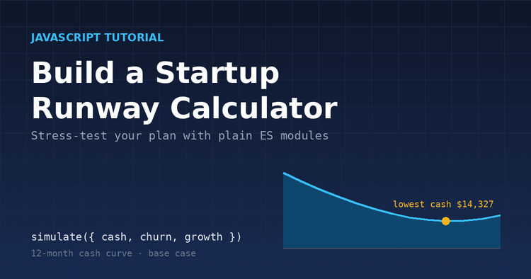 Crie uma calculadora de pista inicial em JavaScript (e teste seu plano)