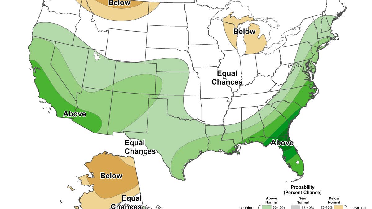 Mapa mostra estados que enfrentam fortes nevascas no final deste inverno, à medida que o El Niño continua a se fortalecer